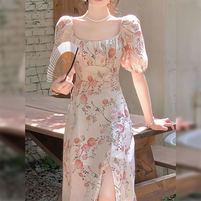 Đầm Hoa Dáng Ôm Thời Trang Mùa Hè Pháp 2022 Mới