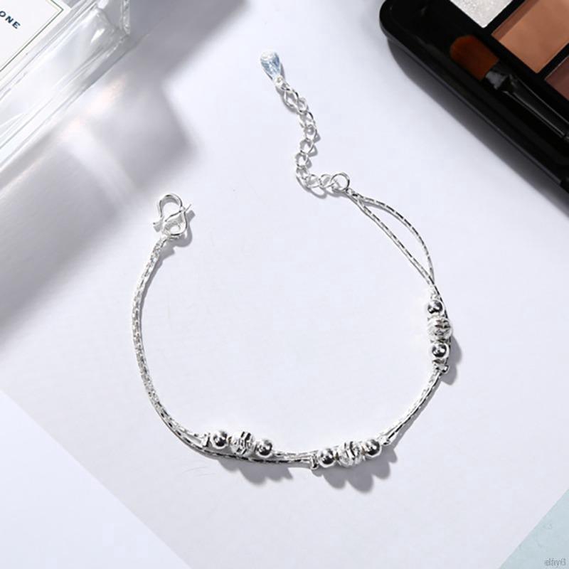 Vòng Tay Xi Bạc Phối Mặt Hình Ngôi Sao Thiết Kế Đơn Giản