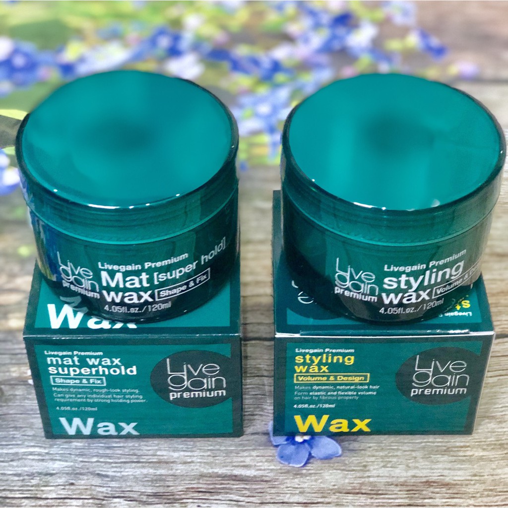 Wax mềm LiveGain Styling xanh tạo kiểu tóc nam 120ml (KOREA)