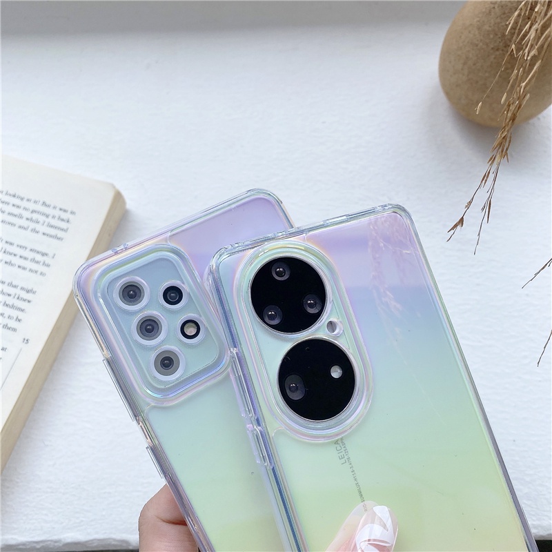Ốp Điện Thoại PC Cứng Trong Suốt Mạ Màu Gradient Cho Vivo V20 SE Y20 Y12S Y20S Y11 Y12 Y15 Y19 Y52S Y51 Y31