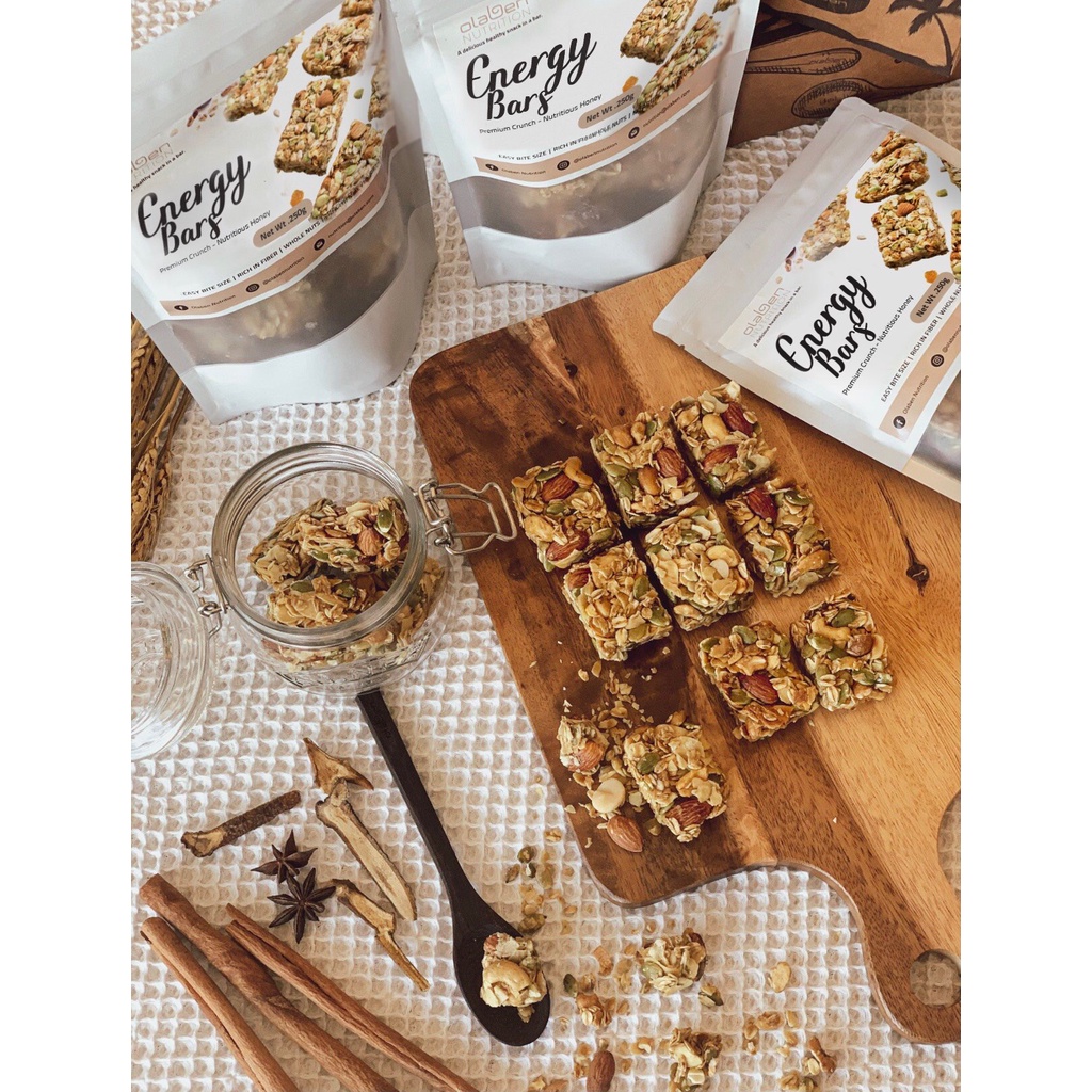 Olaben Nutrition Granola Bars 250g - Thanh hạt dinh dưỡng ăn kiêng không đường - Hỗ trợ giảm cân
