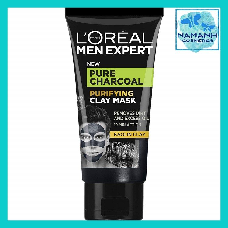 Mặt nạ đất sét than đá L'Oreal Men Expert Pure Charcoal Purifying Clay Mask 50ml