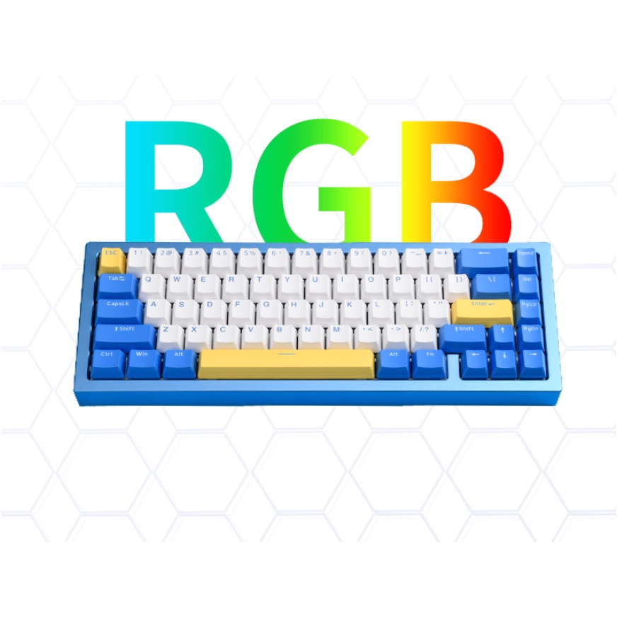 Bàn Phím Cơ AJAZZ AC067 Mountain Blue Gasket RGB Màu Xanh Biển Nhôm Nguyên Khối