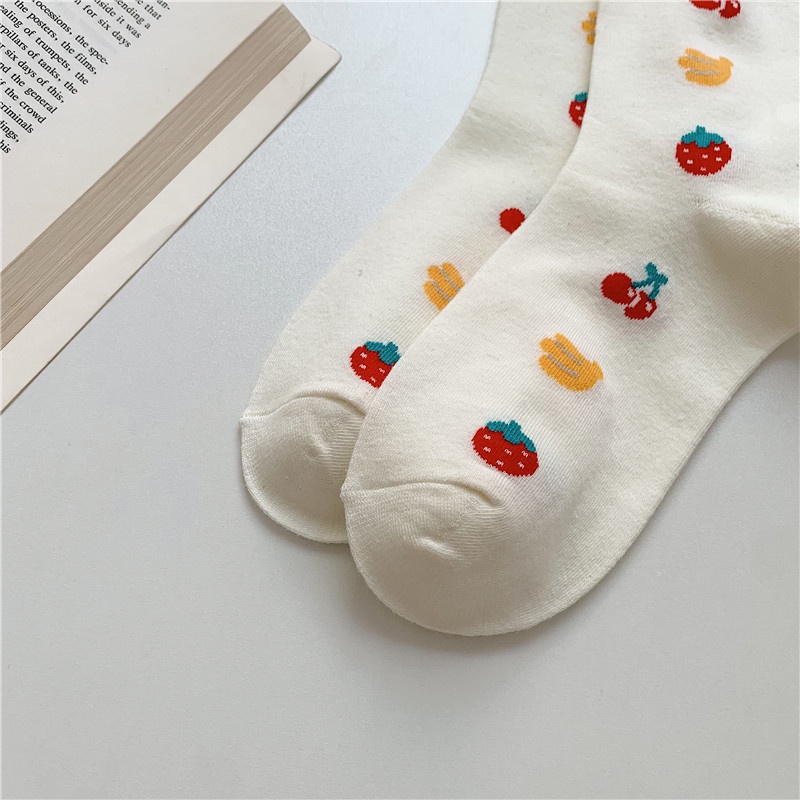 Vớ WAFNHA D578 in hình mặt cười dễ thương cho nữ