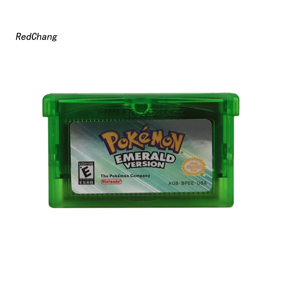 Thẻ Chơi Game Pokemon Màu Ngọc Lục Bảo / Lửa / Đỏ / Xanh Lá / Ruby Cho Gba