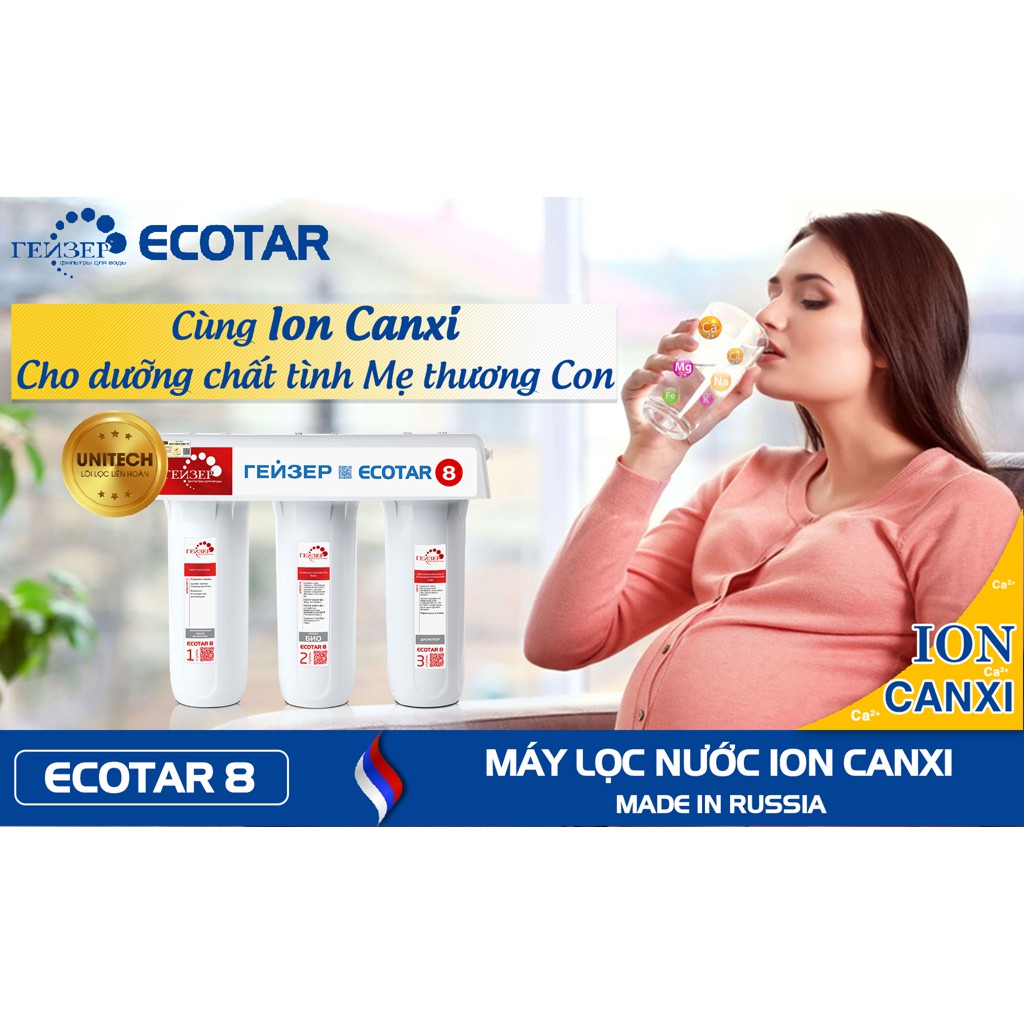 Máy lọc nước Ion Canxi Geyser Ecotar 8