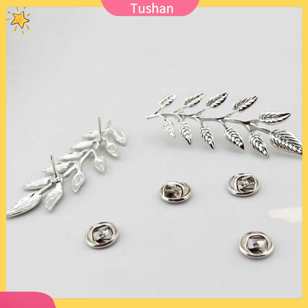 Cặp ghim cài áo sơ mi hình lá cho unisex