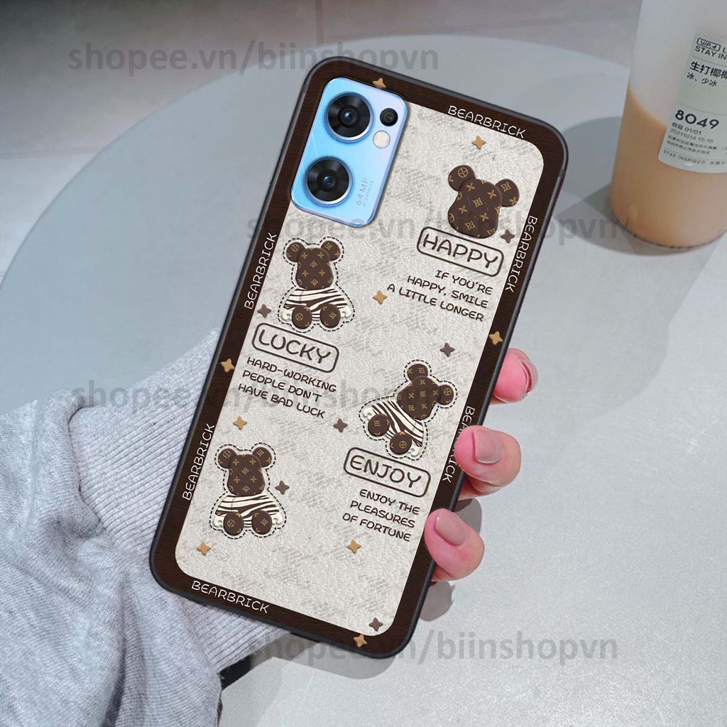 Ốp Oppo Reno7 / Reno7 Z 5G / Reno 7 hình gấu bear brick đẹp độc lạ, thời trang, cá tính