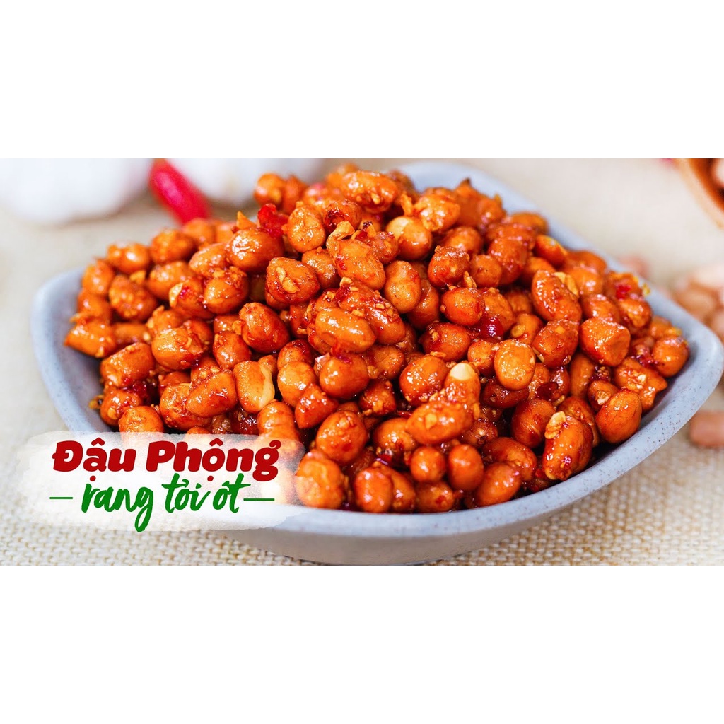 COMBO 2 HŨ ĐẬU PHỘNG RANG TỎI ỚT SIÊU NGON - hũ 130gr