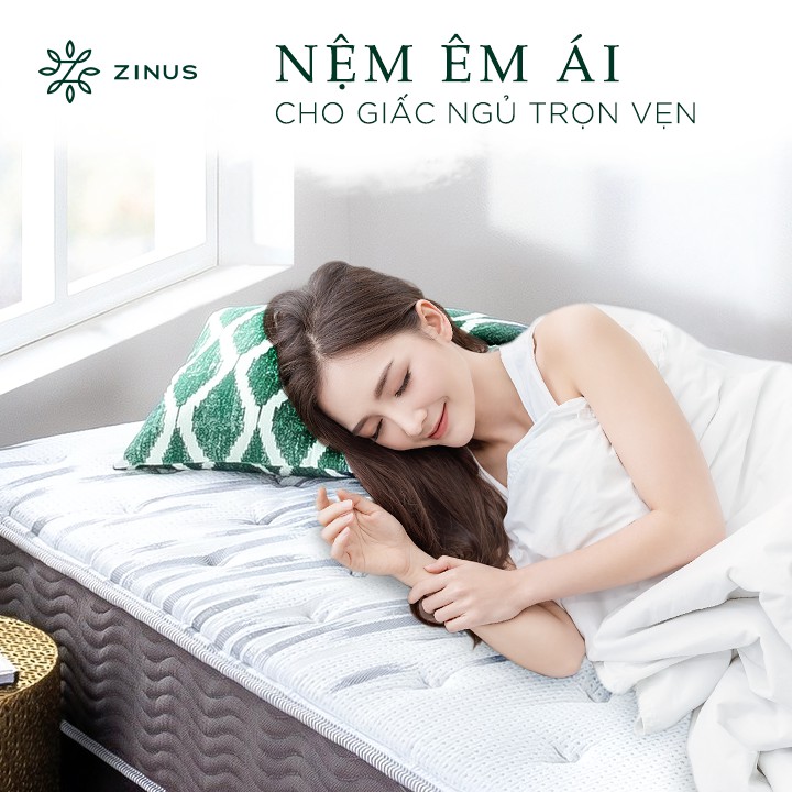 [Mã LIFEZI99 giảm 8% tối đa 50K đơn 99K] Nệm Foam Cuộn Hút Chân Không Gel Mát Cao Cấp Zinus 160X200X25Cm