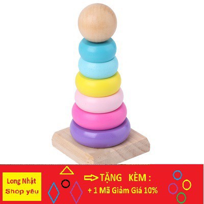 Đồ Chơi Giá Sỉ 💖FREESHIP💖 Giảm 20K Khi Nhập [ DOCHOI20k]-Đồ Chơi - Tháp Xếp Chồng Cầu Vồng