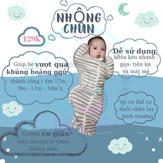 Nhộng chũn, túi ngủ Manny giúp bé ngủ ngon giấc, chống giật mình