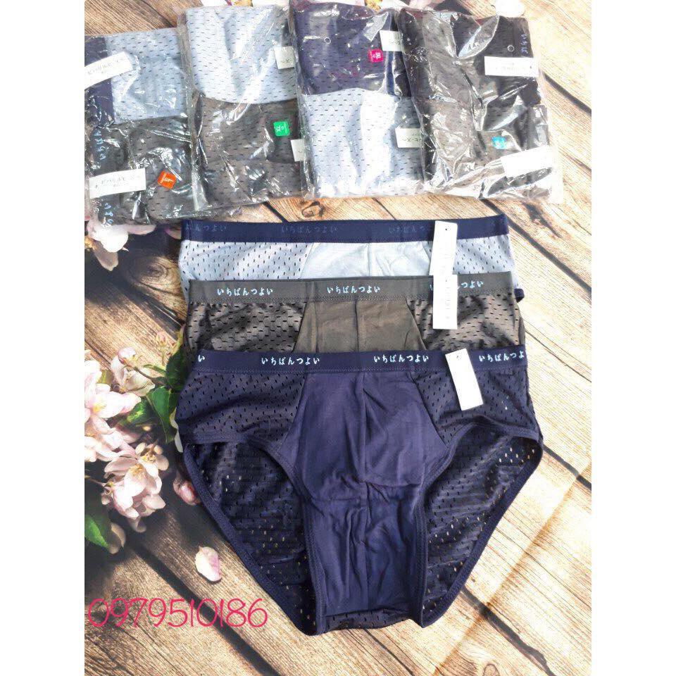 Quần sịt nam tam giác 💖 Freeship từ 150k 💖 Bộ 04 quần lót nam thông hơi xuất Nhật cao cấp mẫu hot