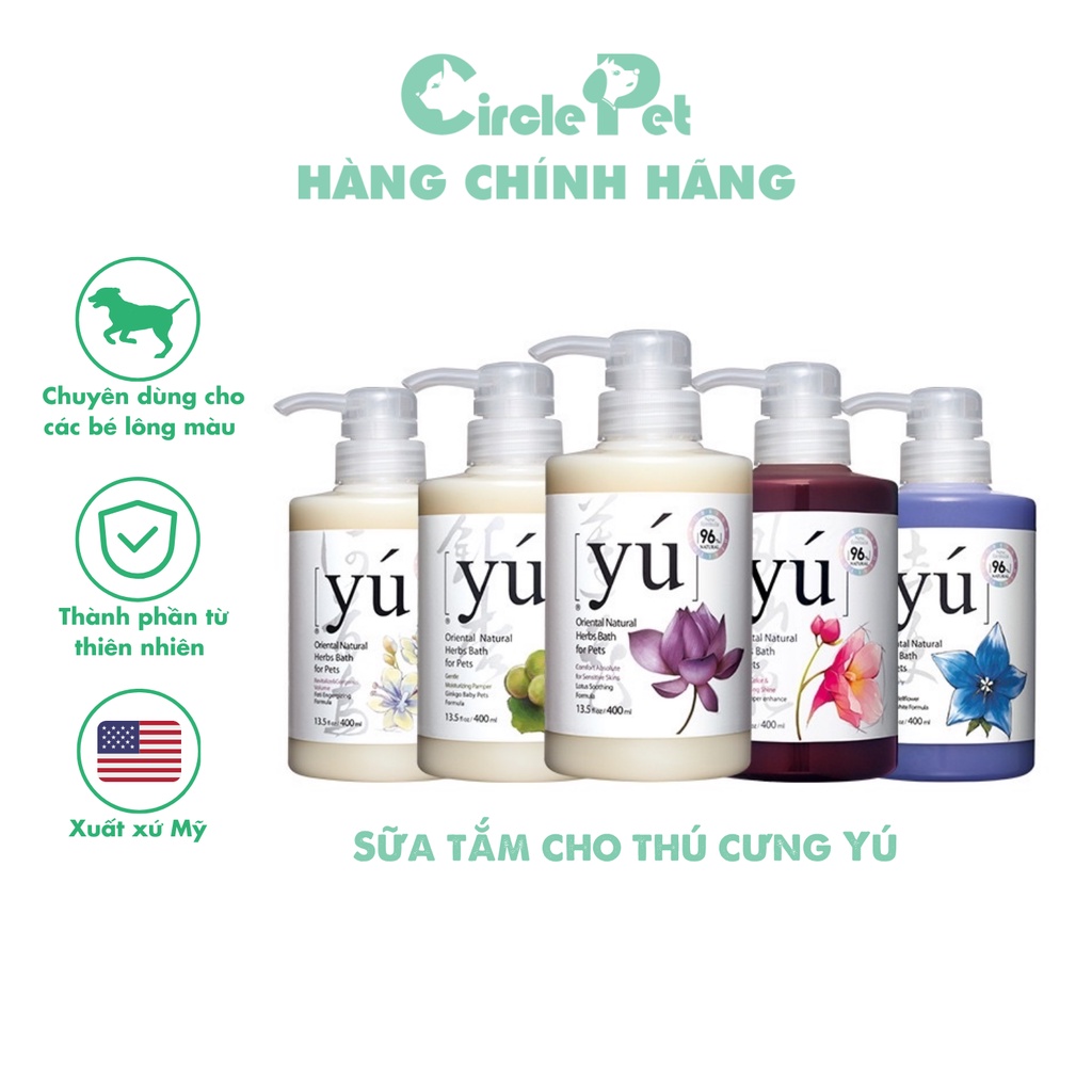 Sữa Tắm Cho Thú Cưng Yú Đa Dạng Hương Thơm Chiết Xuất Từ Thiên Nhiên - Circle Pet