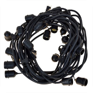 Dây đèn Ping Pong chống nước chuyên ngoài trời 10m 15 đuôi E27, bộ dây đuôi đèn treo thả kín nước - Đức Hiếu Shop