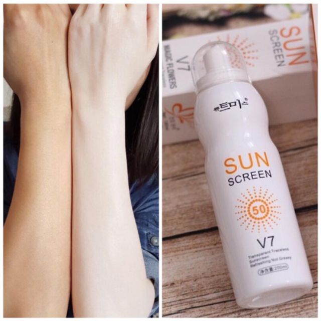 Kem xịt chống nắng SunScreen V7 Magic Flowers SPF 50 Hàn Quốc - HuyNhi Shopkem chống nắng