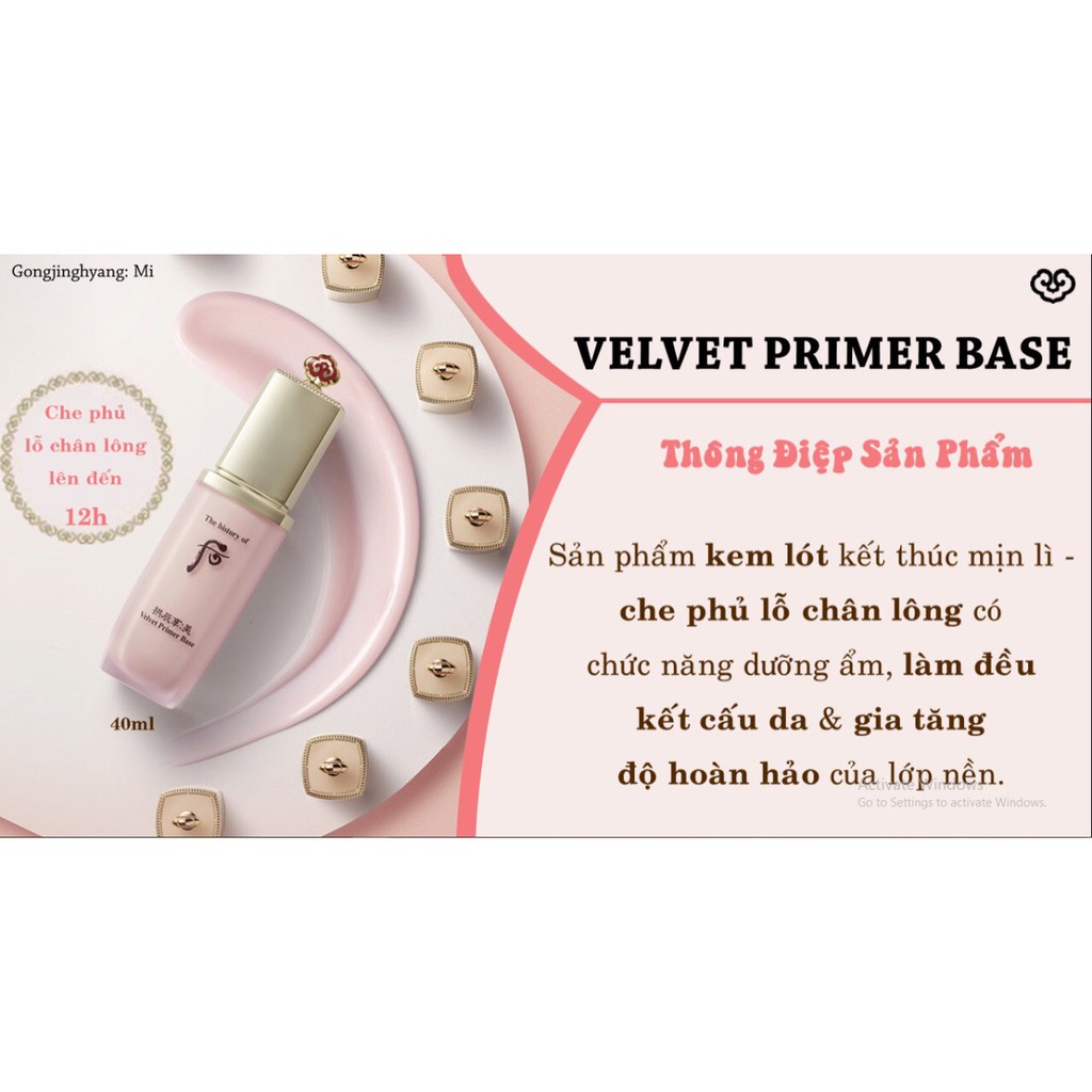 Kem lót thế hệ mới Whoo Velvet Primer Base | BigBuy360 - bigbuy360.vn