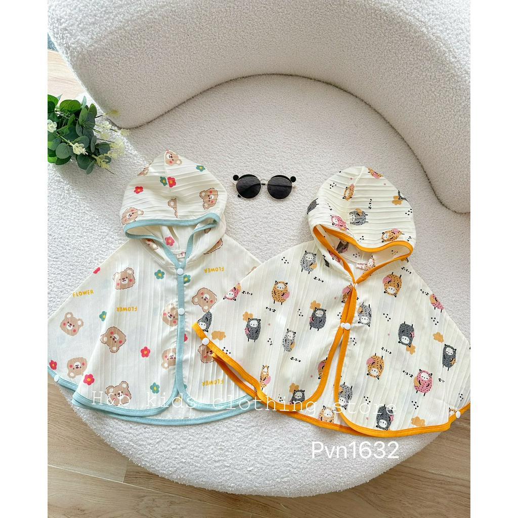 Áo chống nắng cho bé, áo choàng nắng chất đũi gân cho bé trai, bé gái