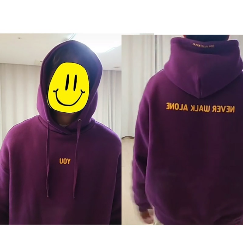 2022 Jimin Là 7 Với Bạn Áo Không Bao Giờ Đi Bộ Một Mình Áo Hoodie Nỉ Bông Tai Kẹp Bangtan Boys Có Mũ Trùm Đầu