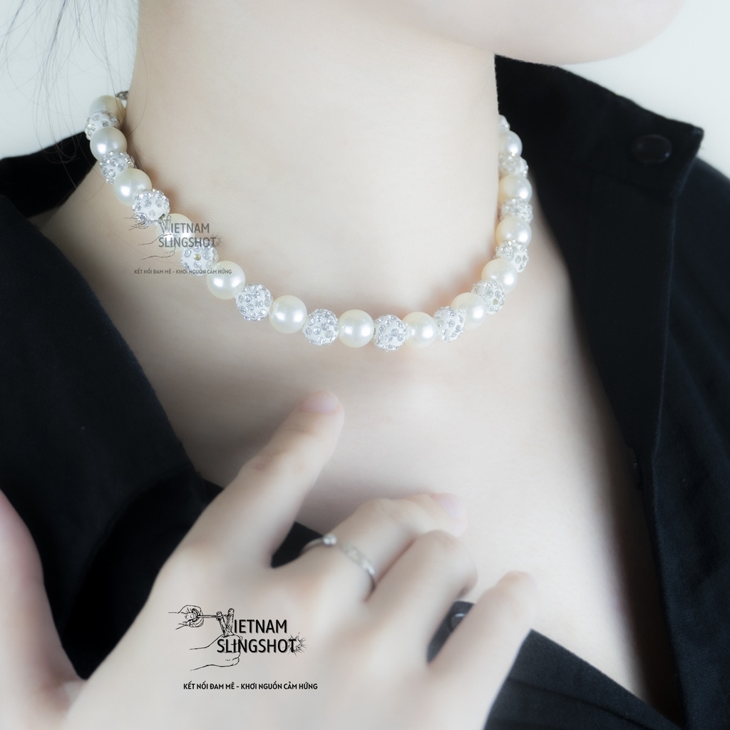 Sang Trọng Dây Chuyền Ngọc Trai Nhân Tạo Unisex Giành Cho Nam và Nữ, đeo siêu đẹp