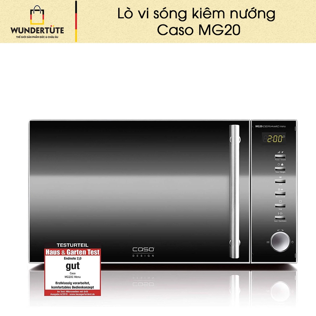 Lò vi sóng kiêm lò nướng Caso MG20 Electronic 20L