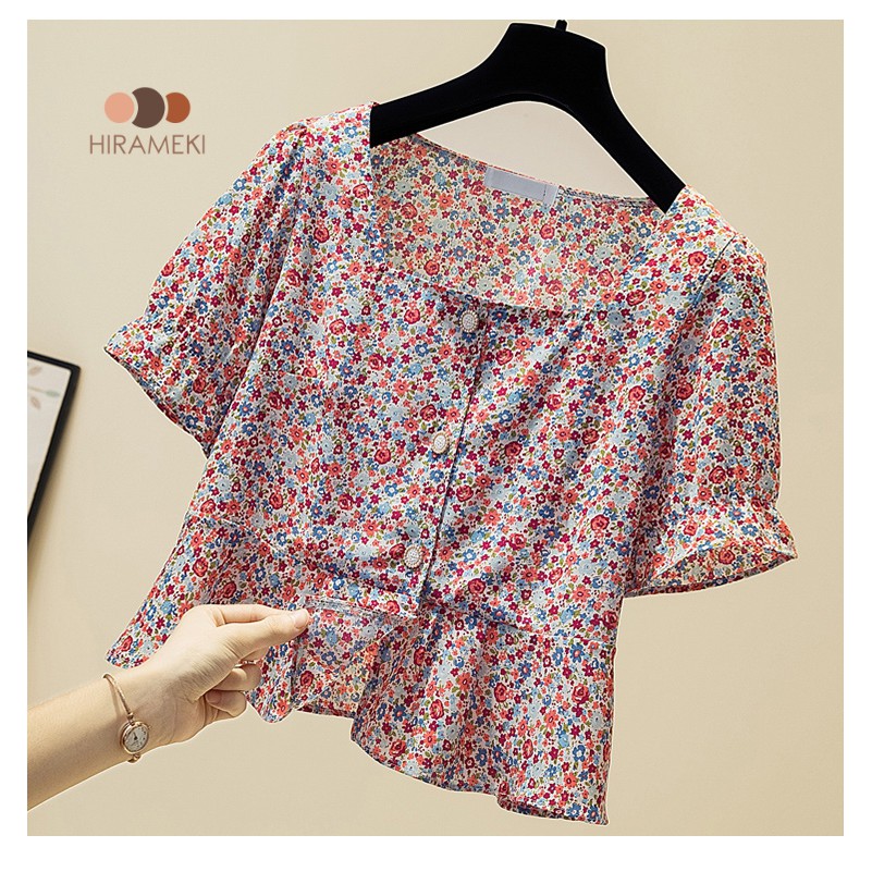 ÁO LỬNG HOA NHÍ CỔ VUÔNG PHONG CÁCH MÙA XUÂN TỪ 60-120KG - A110