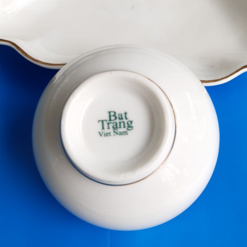 Trọn bộ bát đĩa hoa mặt trời sứ Bát Tràng vẽ vàng, ĐK 55cm