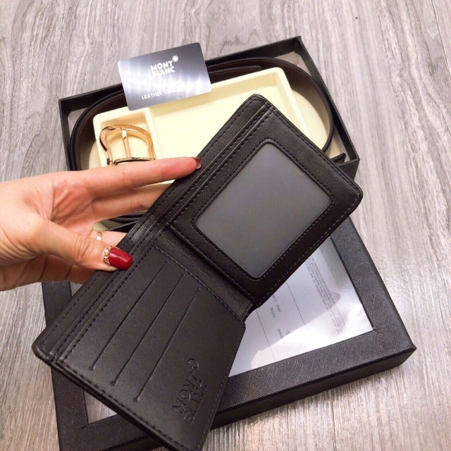 H*Set nịt + ví Mont blanc full box