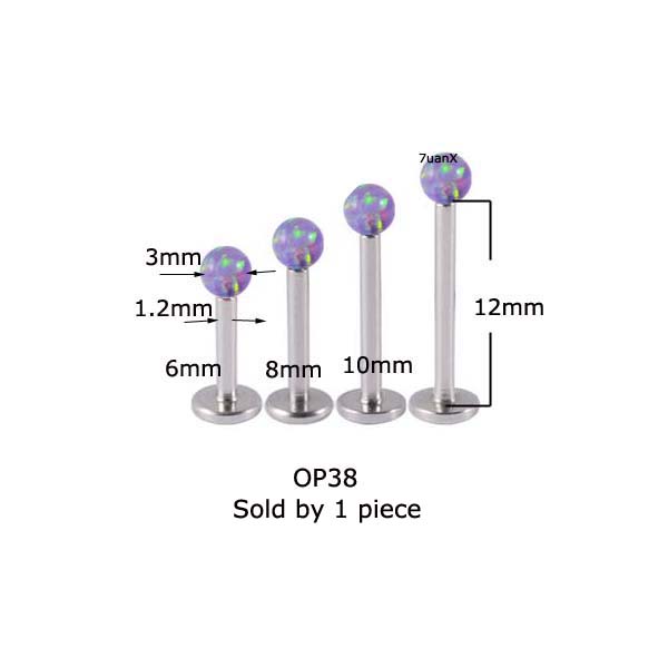 Khuyên tai đính đá thời trang cá tính 16 gauge