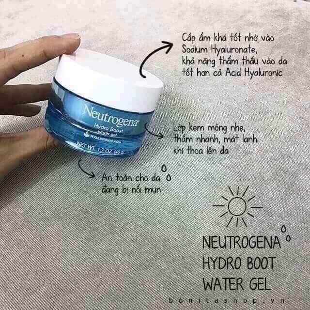 Neutrogena Hydro Boost Water Gel - Kem dưỡng ẩm cho da dầu, hỗn hợp thiên dầu