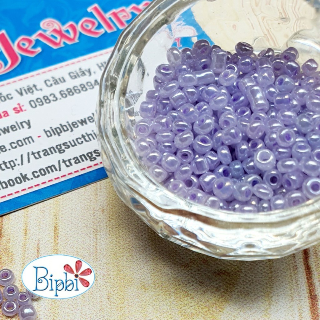 1000 hạt cườm TQ loại AAA màu tím bóng