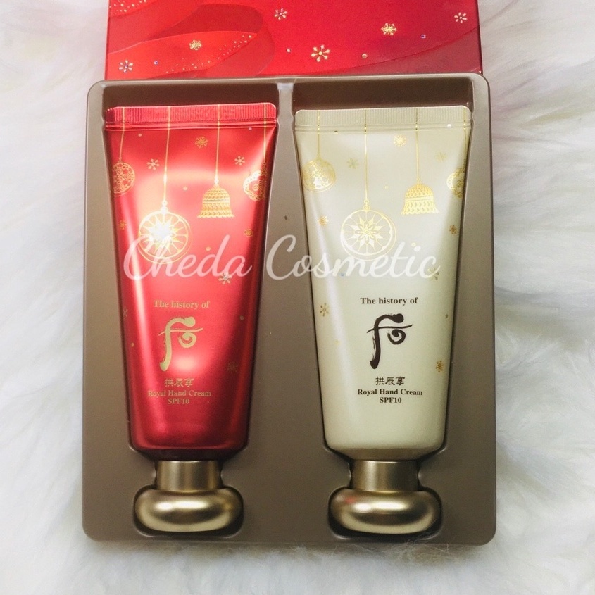 Set dưỡng da tay Whoo Royal Hand Cream SPF10 60mlx2.