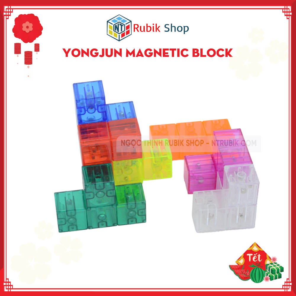 Rubik Yongjun Magnetic Block - Rubik lắp ráp đồ chơi sáng tạo