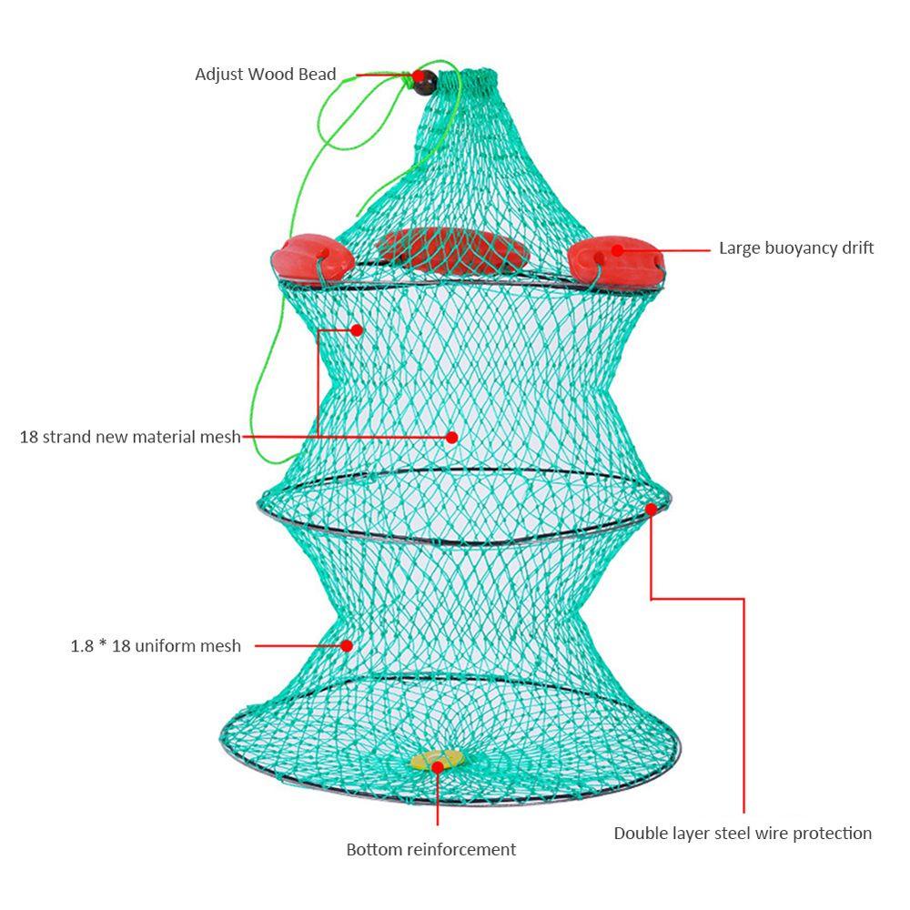 Lưới Đánh Bắt Cá VANES1 Bằng Cao Su Lụa Gấp Gọn Không Biến Dạng