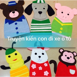 Combo rối bàn tay truyện kiến con đi ô tô