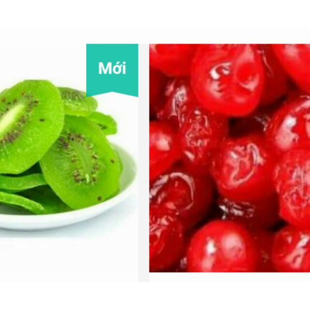 ( MIỄN SHIP Ở HCM) 500G Cherry đỏ và 500G Kiwi xanh siêu ngon rẻ( mứt/ ô mai/ mơ/ quất/ ngào đường/ xí muội/ đà lạt/ hot
