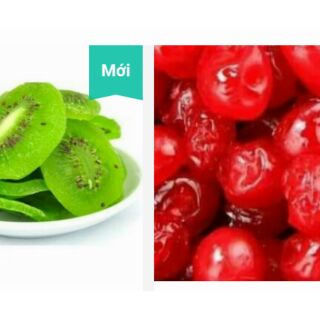 ( MIỄN SHIP Ở HCM) 500G Cherry đỏ và 500G Kiwi xanh siêu ngon rẻ( mứt/ ô mai/ mơ/ quất/ ngào đường/ xí muội/ đà lạt/ hot