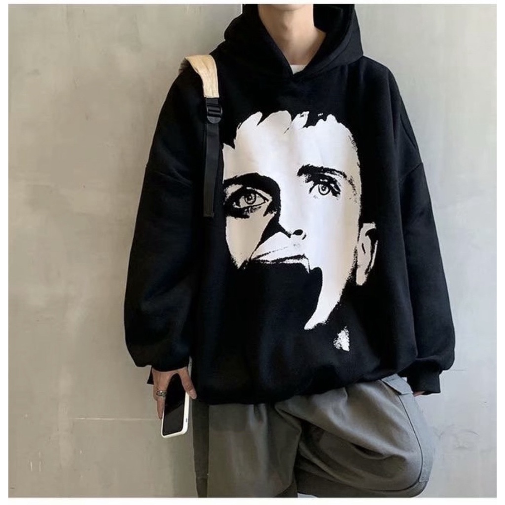 Áo hoodie TINOWEAR unisex, áo nỉ in hoạt tiết mặt người ngầu chất, form thụng siêu ấm, phong cách Ulzzang. | BigBuy360 - bigbuy360.vn