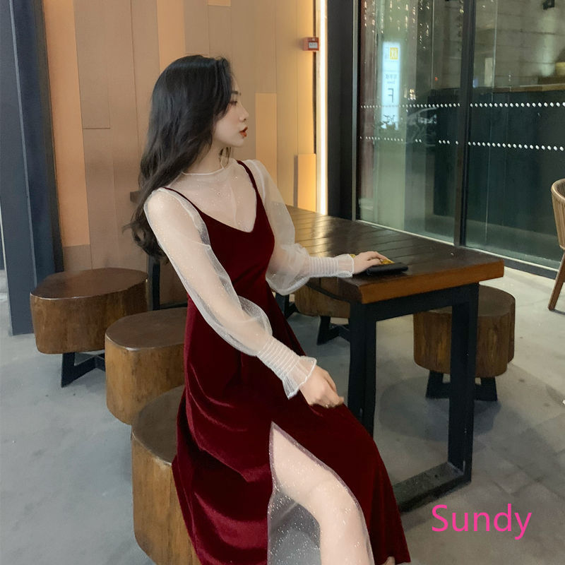 Đầm Nhung Gợi Cảm Thời Trang Nữ