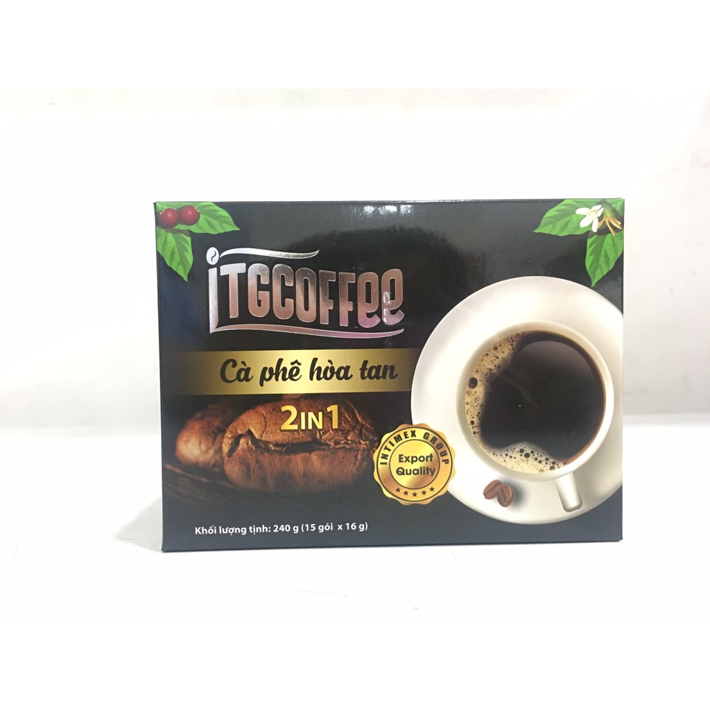Cà phê hòa tan 2 trong 1 - cà phê hòa tan đen - Thức tỉnh mọi giác quan- QUÀ TẶNG 1 XẤP BAO LÌ XÌ TẾT