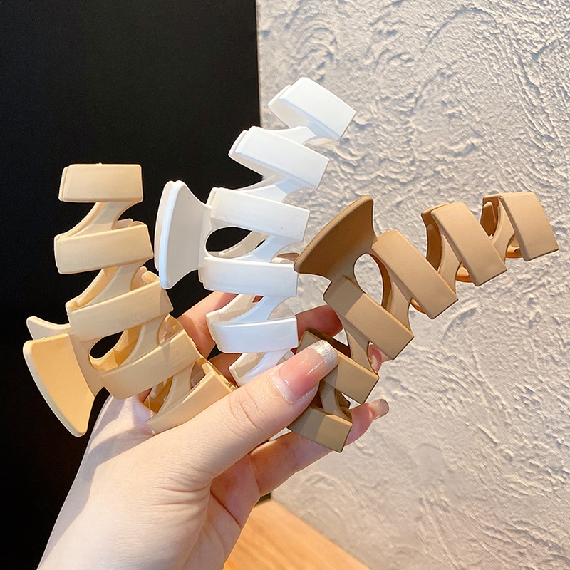 Kẹp tóc càng cua cỡ lớn bằng acrylic màu sắc thời trang Hàn Quốc