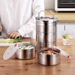 Cặp Lồng, Cà Mên Inox 304 (2-3-4 Ngăn) Mta-Mart An Toàn, Tiện Lợi, Dễ Vệ Sinh