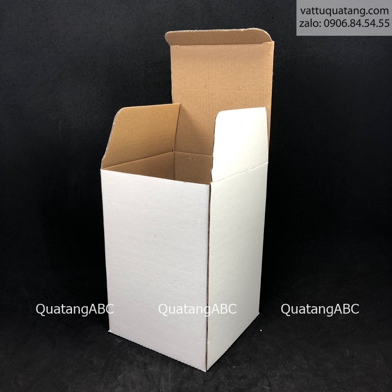 Hộp carton trắng lớn 12x12x17cm