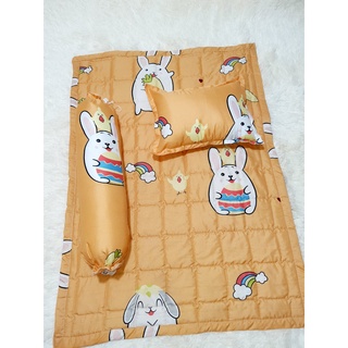 Set 5 món Bộ Chăn Gối Cho Bé Gái Đi Học Mẫu Thỏ Bunny Trắng - Có bán lẻ gối ôm, chăn, gối nằm, vỏ gối