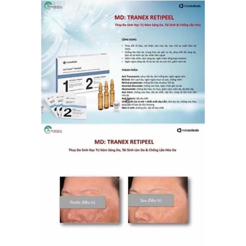 Tách Lẻ/Set Thay Da Sinh Học Peel MD:ceuticals MD Tranex Retipeel | BigBuy360 - bigbuy360.vn