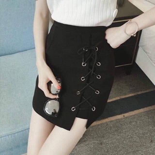 Chân váy đan dây bên u