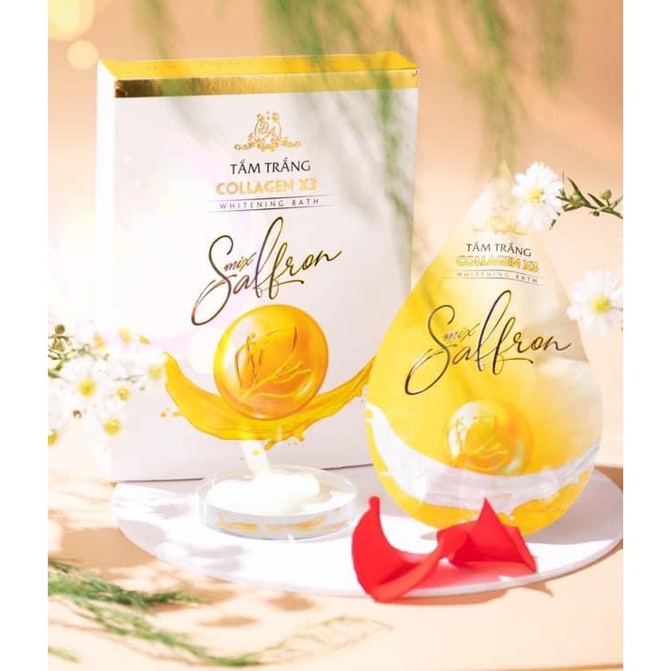 Tắm trắng Collagen x3 1 hộp 3 gói dưỡng ẩm da mờ đồi mồi