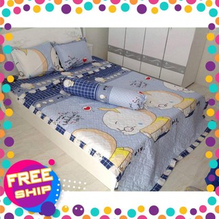  BỘ DRAP COTTON POLY CON HEO