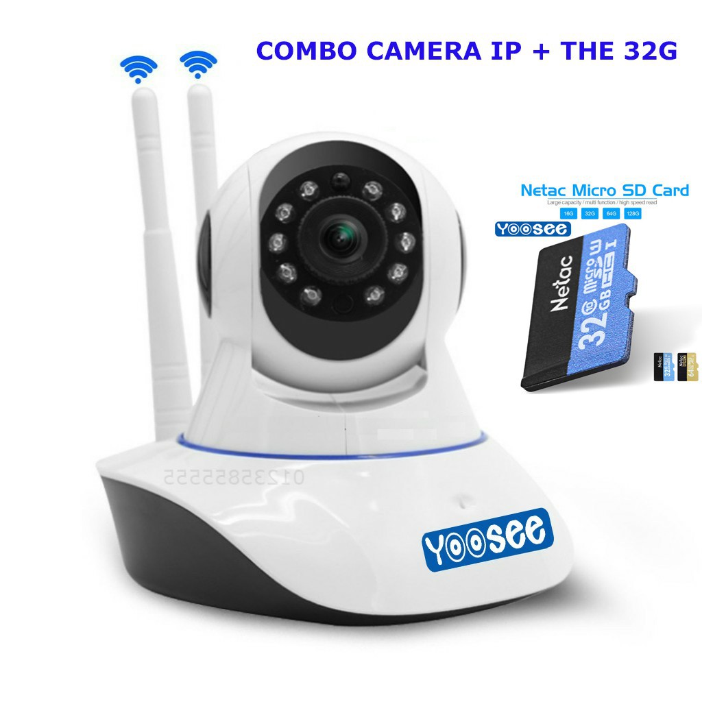 Combo Camera ip Yoosee + Thẻ nhớ chính hãng Netac 32G