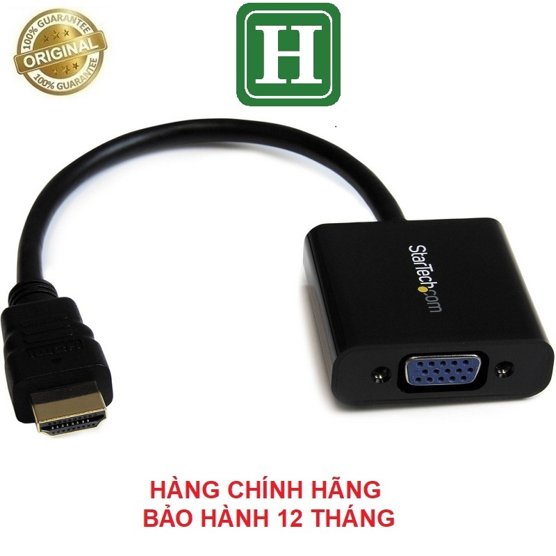 Cáp chuyển HDMI sang VGA - HDMI to VGA adapter, hàng chính hãng StarTech, bảo hành 12 tháng